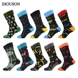 Jhouson 1 pair New Colorful Men's Combed Cotton Trendy Wedding Socks Funny Casual Crew Skateboard Socks Novelty Gifts Jhouson 1 pair New Colorful Men's Combed Cotton Trendy Wedding Socks Funny Casual Crew Skateboard Socks Novelty Gifts