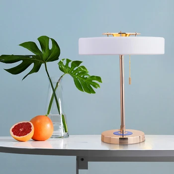 

Modern Metal Bedroom Bedside LED Table Lamps LOFT Indoor Home Lighting Desk Lamp Study Desk Wrought Iron Table Lights Decoration