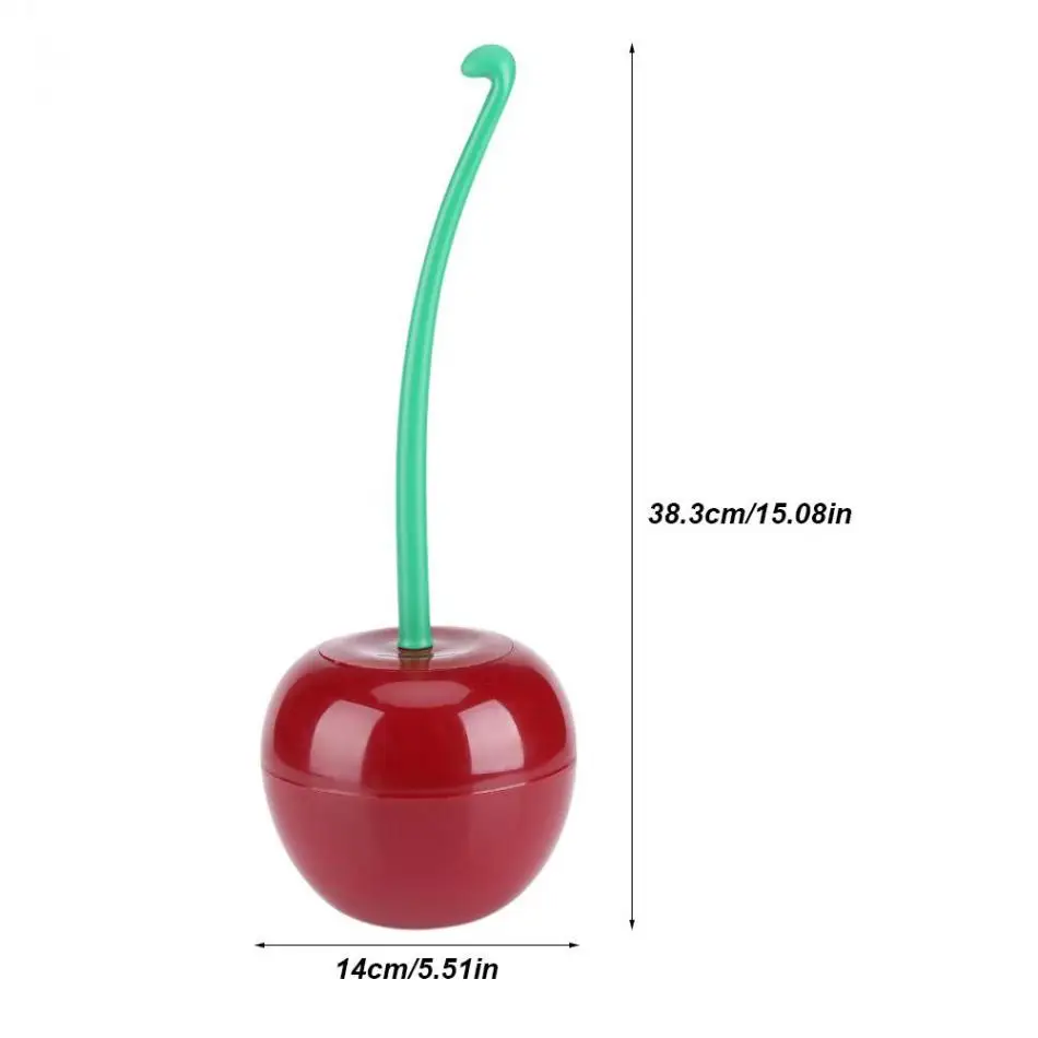 Милая вишневая форма Туалет Чистящая Щетка с держателем стоящий Набор Туалет Ванная комната инструмент