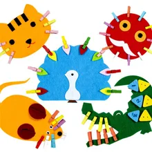 Нетканый фетровый материал мультфильм животных клип искусство дошкольного детского сада учебные материалы развивающие игрушки
