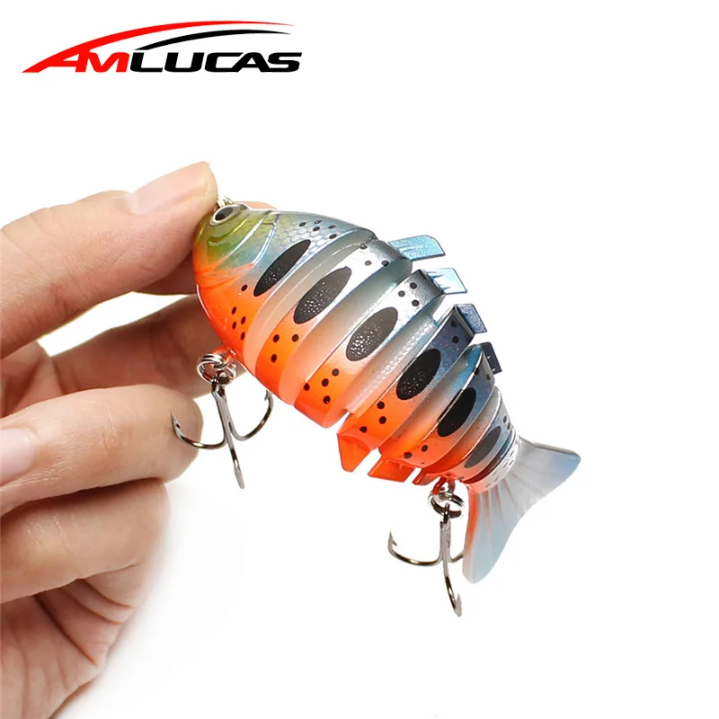 Amlucas Качество рыболовные Реалистичная приманка 6 шарнирные разделы Swimbait 10 см 15 9 г