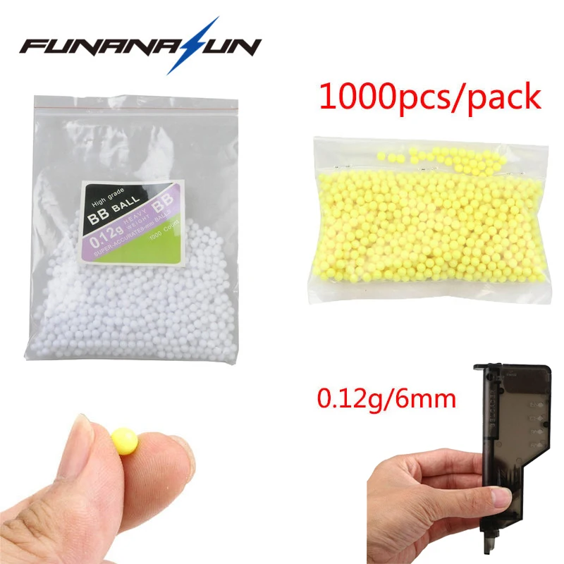 1000pcs/pack Airsoft Strikeball 6mm Strike BB Balls Paintball Rifle Gun