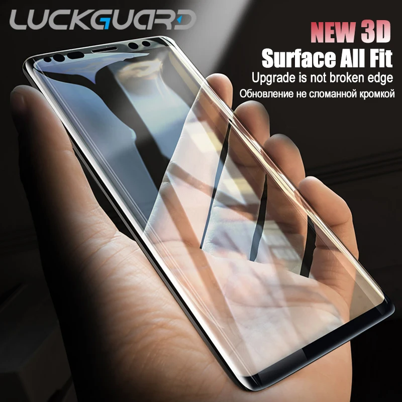 LuckGuard 3D изогнутые крышка из закаленного Стекло для samsung Galaxy S9 Plus чистые полный