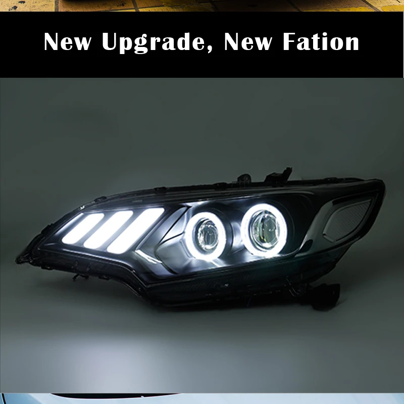 KOWELL автомобильный Стайлинг для Honda FIT светодиодный головной светильник JAZZ Головной фонарь GK5 с DRL биксеноновый луч светильник