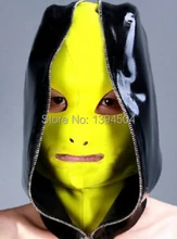 2016 Real Rushed Bodysuit Bodystocking Body Stocking Sexy Latex Hoods Spliced Hood Cover With Zipper Free Shipping Fast Delivery