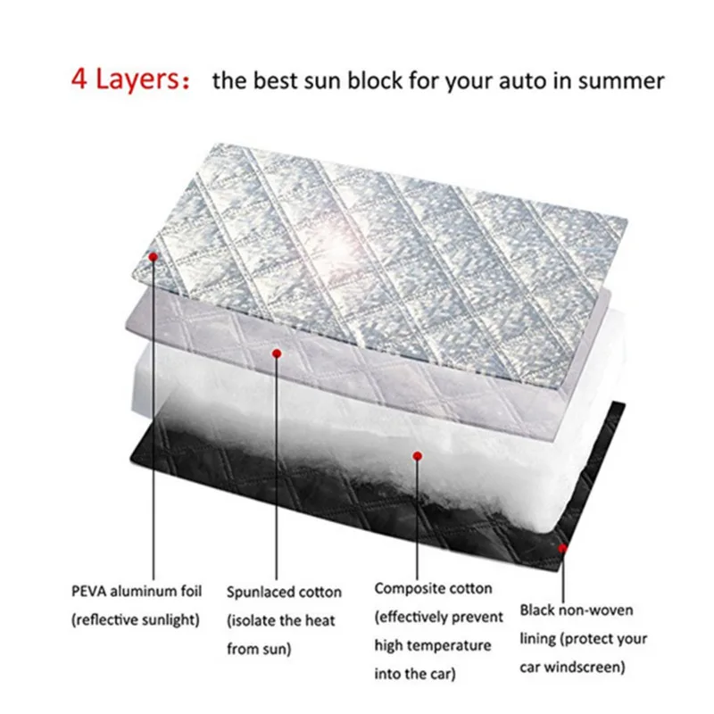 Car Windscreen Cover Snow Frost Ice Winter Sun Shade Dust Protector Shield Car Windshield Cover