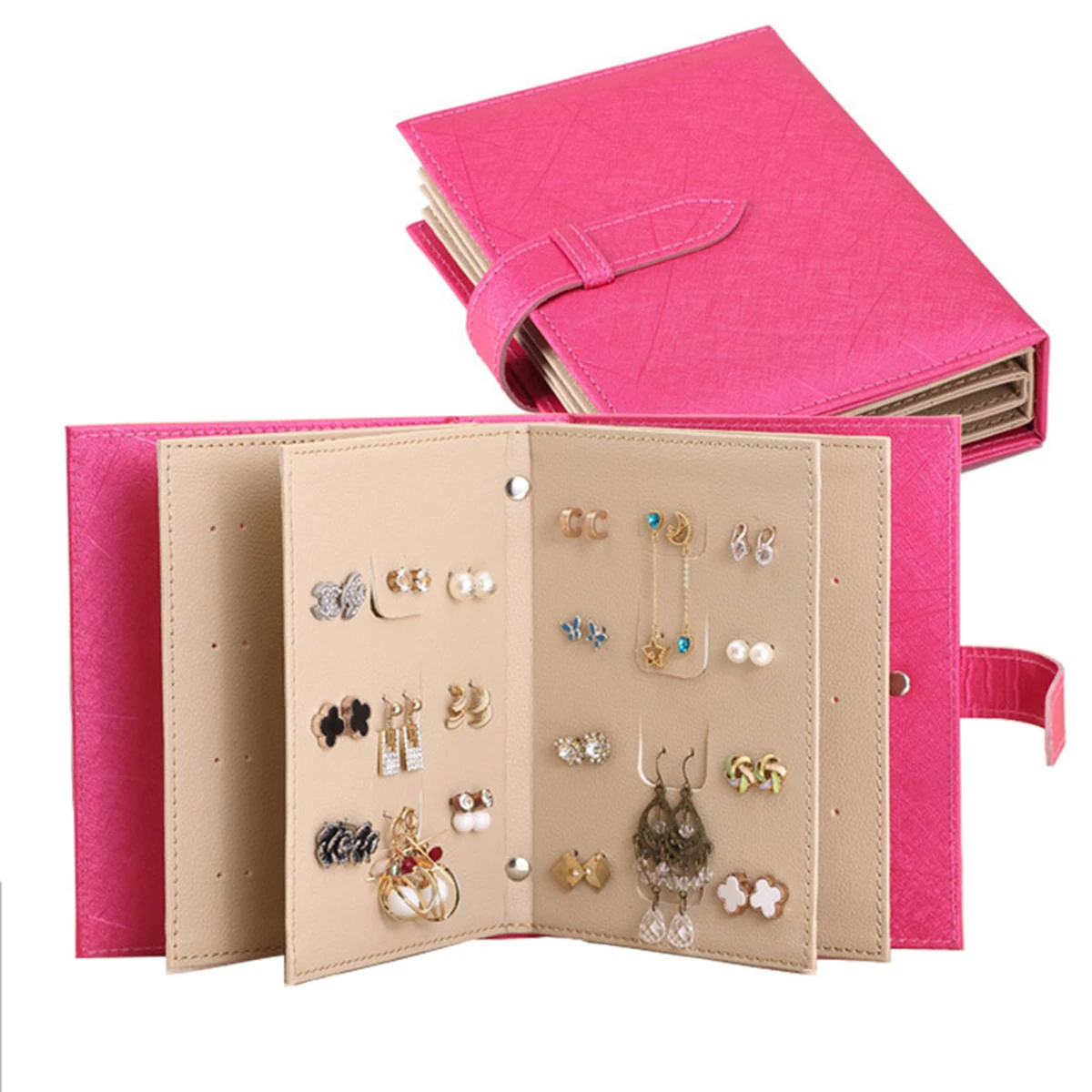 Creative Jewelry Box Storage Organizer Case Earring Necklace Holder Book