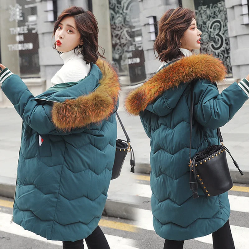 Parkas winter jacket women Coat 2018 Fashion Cotton Padded Jacket Long Style Big Fur Hooded Slim Parkas Thicken Female Outerwear Parkas winter jacket women Coat 2018 Fashion Cotton Padded Jacket Long Style Big Fur Hooded Slim Parkas Thicken Female Outerwear