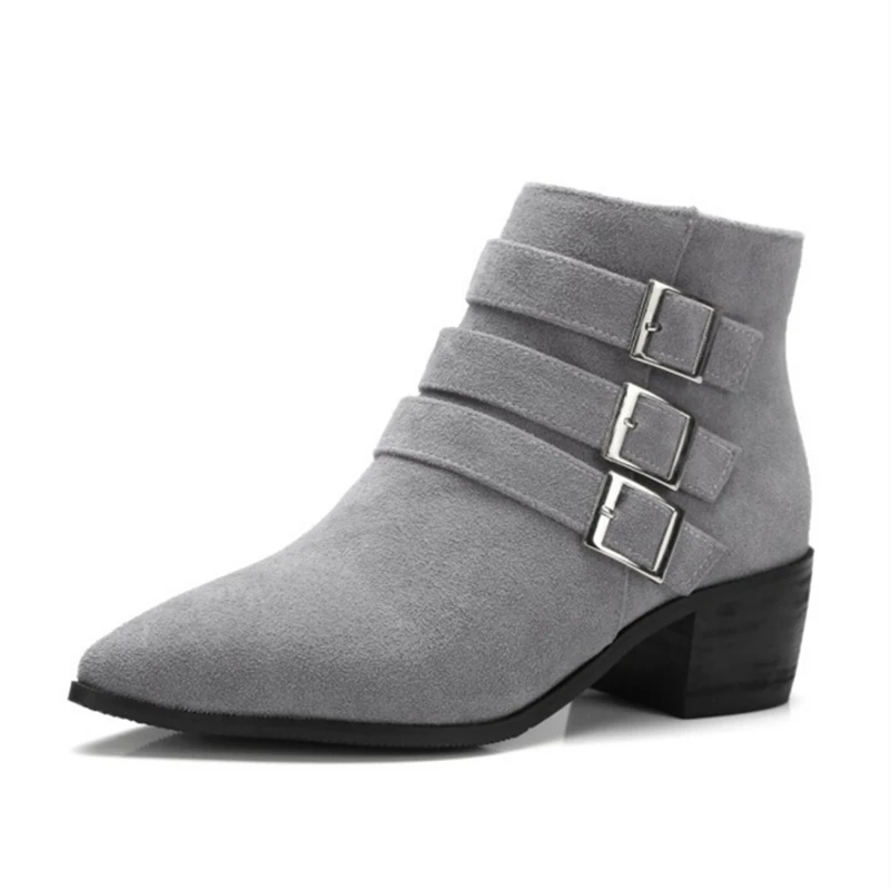 Women's Stylish Comfortable Buckle Strap Round Toe High Tops Flat Booties Shoes Women's Stylish Comfortable Buckle Strap Round Toe High Tops Flat Booties Shoes