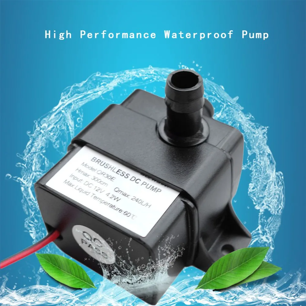 Мини ультра тихий водяной насос DC 12V 4 2 W 240L/H водостойкий Бесщеточный низкое
