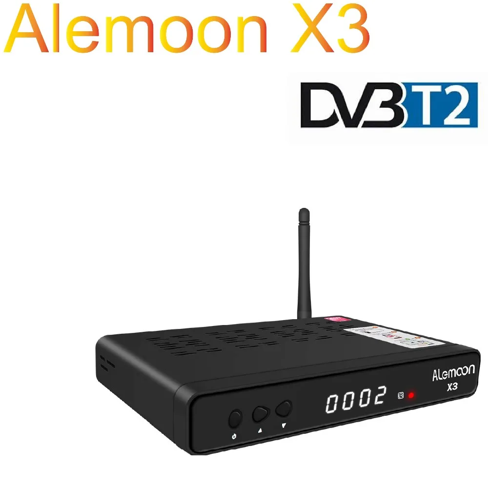 Alemoon X3 DVB T2 гибридный цифровой ресивера с функцию литье принести OTT Contants поддержка