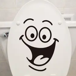 DIY Съемный улыбающееся лицо Забавный Ванная комната Туалет сиденье книги по искусству стены стикеры домашний декор