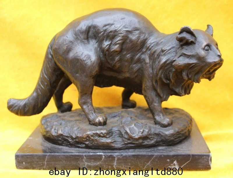 Bateau Libre Base De Marbre Art Bronze Animaux Palm Civette Leopard Chat Statue Aliexpress