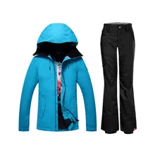 GSOU SNOW ГОРНОЛЫЖНЫЙ КОСТЮМ,горнолыжный костюм женский,Теплый, водонепроницаемый, ветрозащитный женский зимний спортивный горнолыжный костюм, женский сноубордический костюм, женский костюм для сноуборда