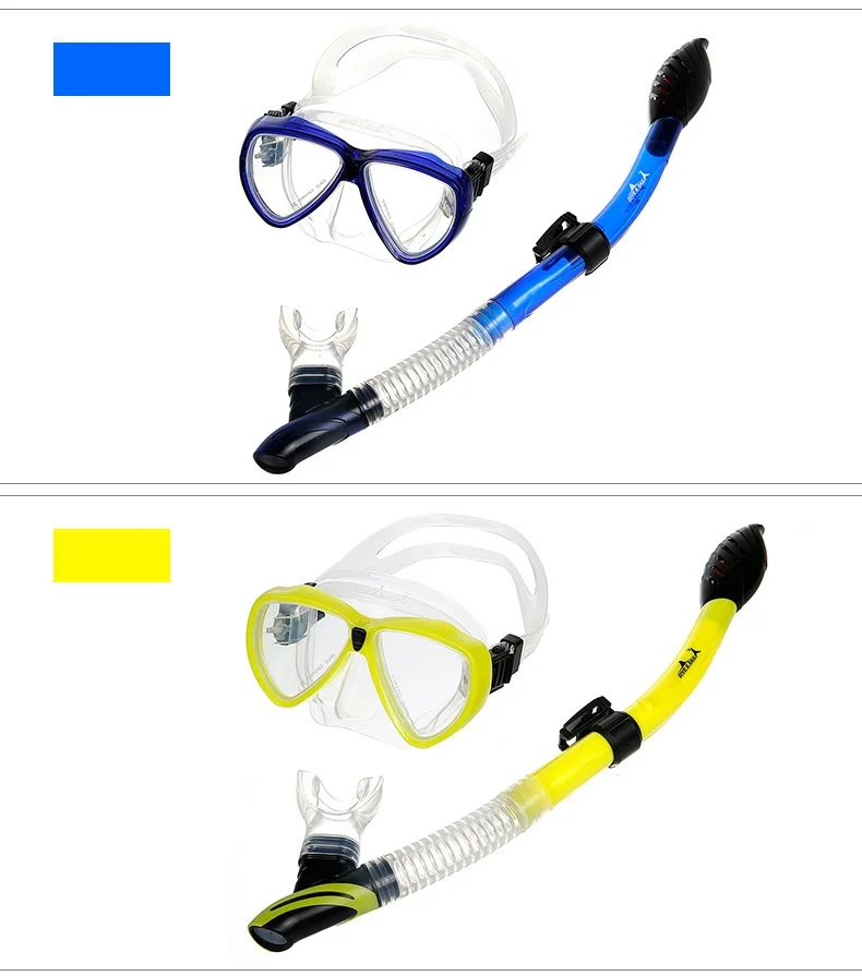 Дайвинг очки силиконовая маска для дайвинга подводное плавание анти-туман очки + трубка Набор Подводное плавание оборудование Дайвинг