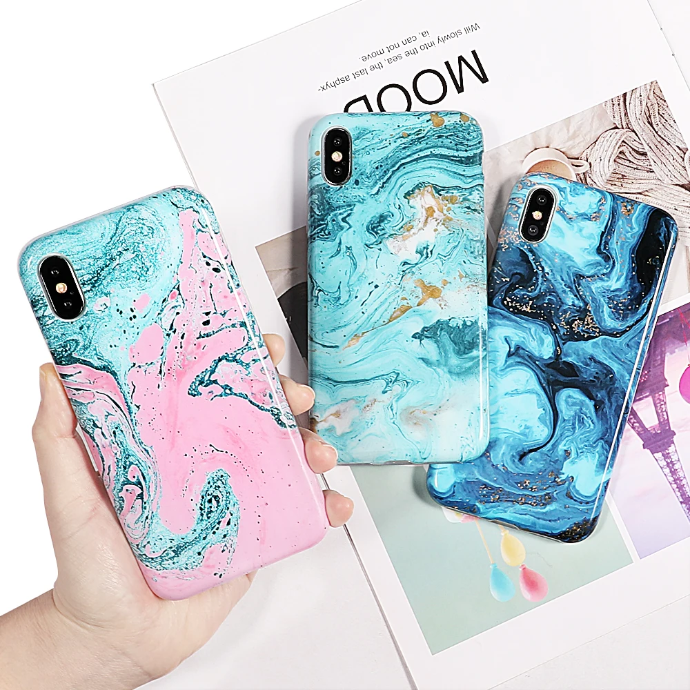 Classical Marble Phone Case For iPhone XS Max XR 6 6s 7 8 Plus X Hot Full Body Soft Silicon TPU Back Cover Cases |