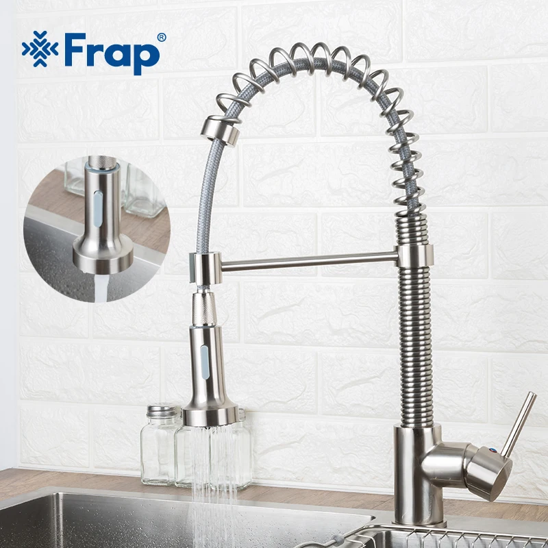 

Frap Spray Kitchen Faucet Hot And Cold Pull Out Handle Single Handle Mixer Swivel Spray Tap grifo mezclador cocina Y40091-1