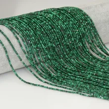 Натуральные малахитовые маленькие граненые бусины Rondelle 2 мм x 1,5 мм/3x2 мм/4x2,5 мм