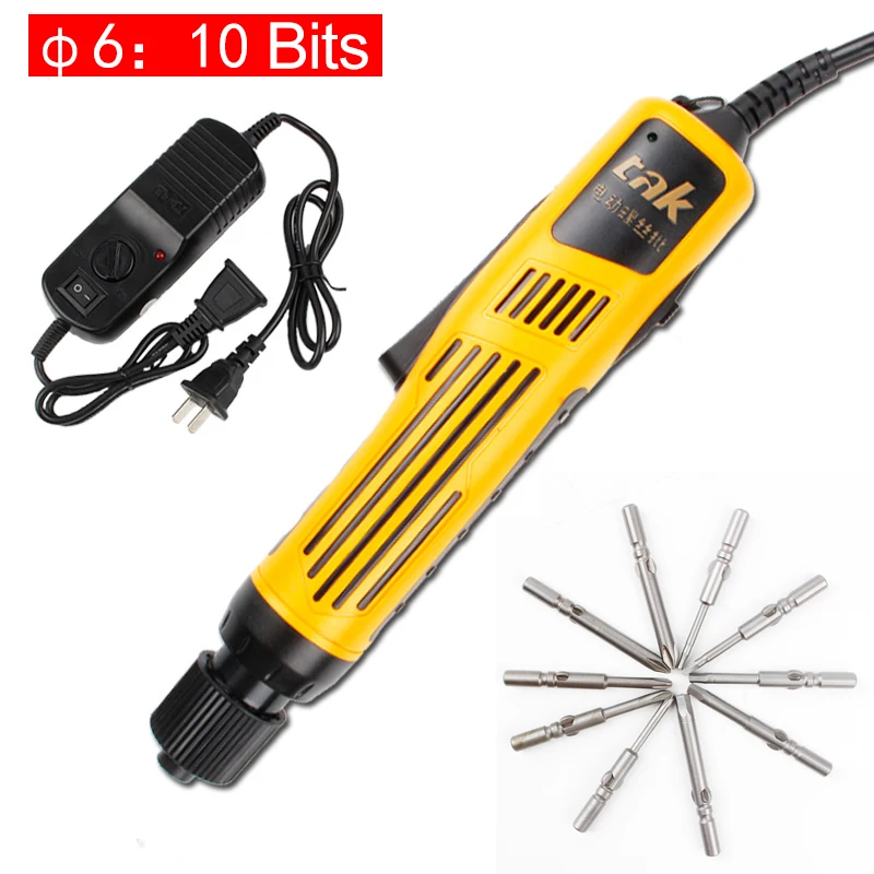 

Handheld Motion Control Power Screwriver DC6228 Mini Precision CN-Plug Electric Screwdriver with 10pcs 6mm Bit Set