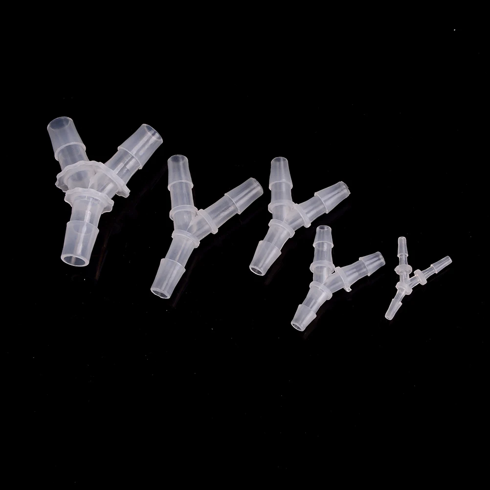 

1PC 3.5-12.7mm High Quality Y Type Hose Equal Tee Plastic Hose Water Pipe Connectors 5 Sizes Aquarium Pipe