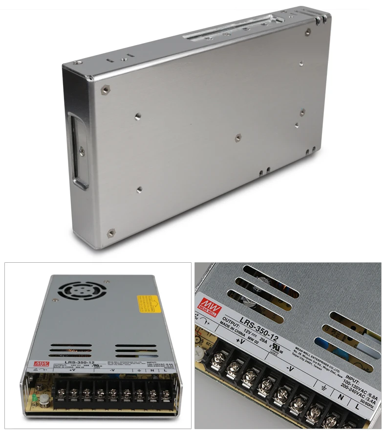LRS-350-12; 12 V/350 W meanwell anahtar modu led güç kaynağı; AC100-240V giriş; 12 V/350 W çıkış