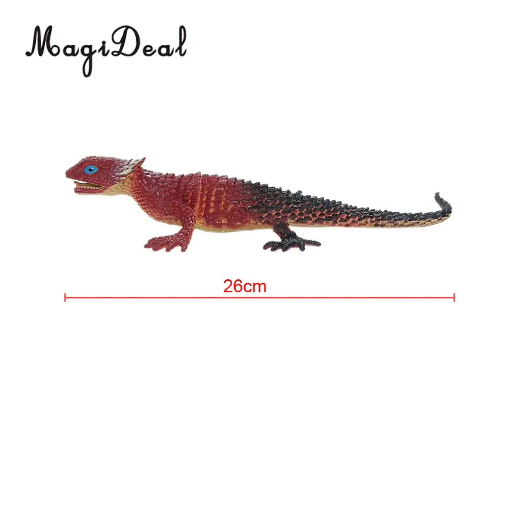 MagiDeal 1Pc Lifelike Vivid Reptile Zoo Animal Rubber Lizard Model Figure Educational Toy for Children Kids Decoration 3Colors