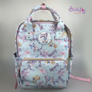 

New Duffy Bear Friend Stellalou Rabbit Plush Backpack Kids Bags Cute Cartoon Primary School Bag For Children Girls Birthday Gift