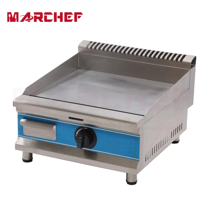 50CM Commercial Counter Top Stainless Steel LPG Gas Griddle_Gas Griddle