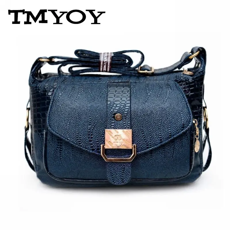 TMYOY Stone print Women messenger bags leather handbag mid