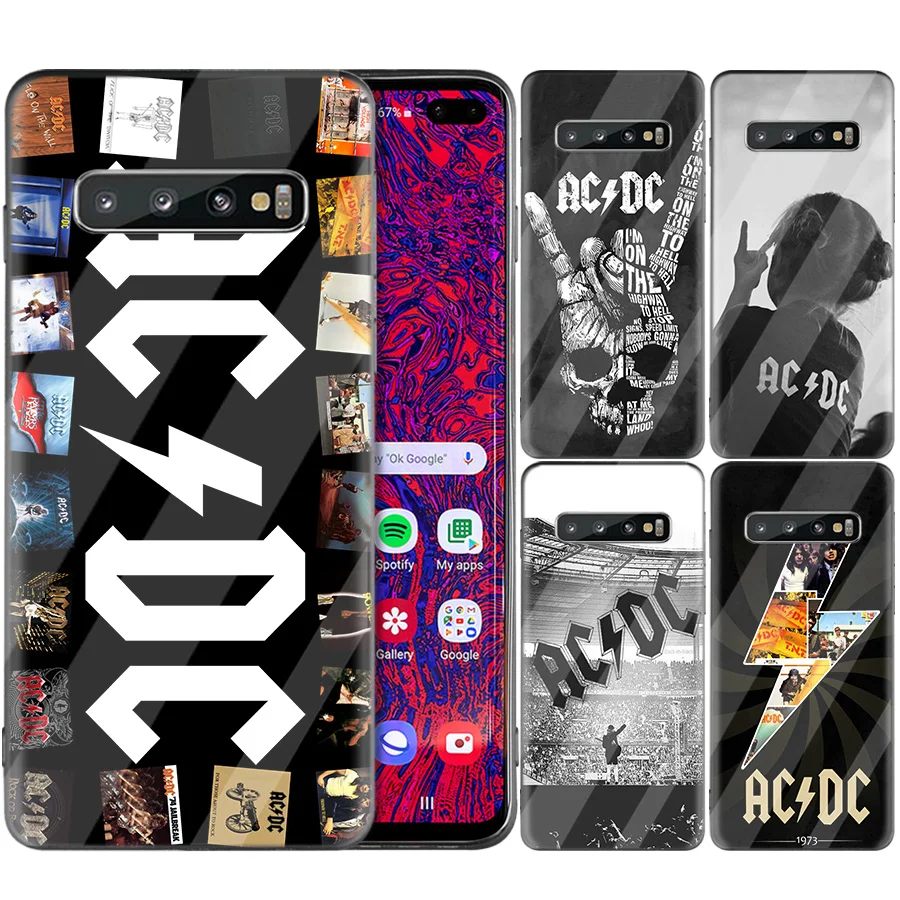 

ACDC Rock Ac DC Angus Young Pattern Case for Samsung Galaxy S10 S10e S9 S8 Plus Note 9 A50 A30 S10Plus S10+ S8+ S9+ Fundas Capa