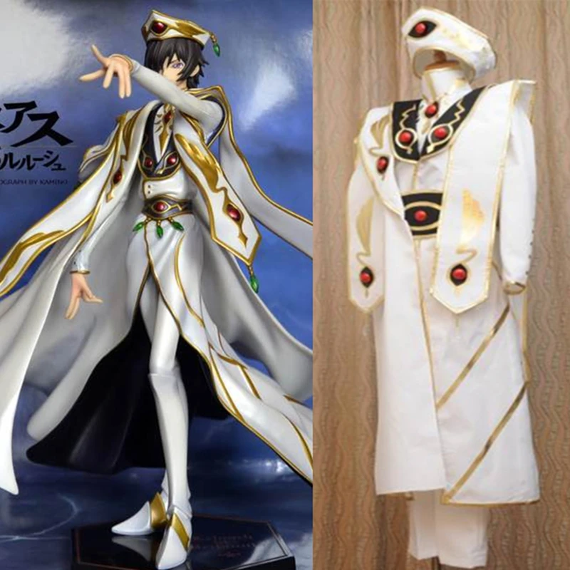 Anime Code Geass R2 Lelouch Lamperouge Britannia Knight of Zero Emperor Cosplay Costume |
