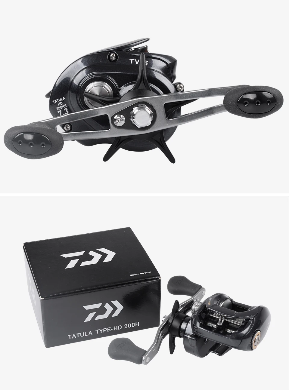 Оригинальная Рыболовная катушка DAIWA TATULA HD TYPE-HD 200 H/200HL/200HS/200HSL 2CRBB+ 5BB+ 1RB Baitcast Reel Передаточное отношение 6,3: 1/7. 3:1