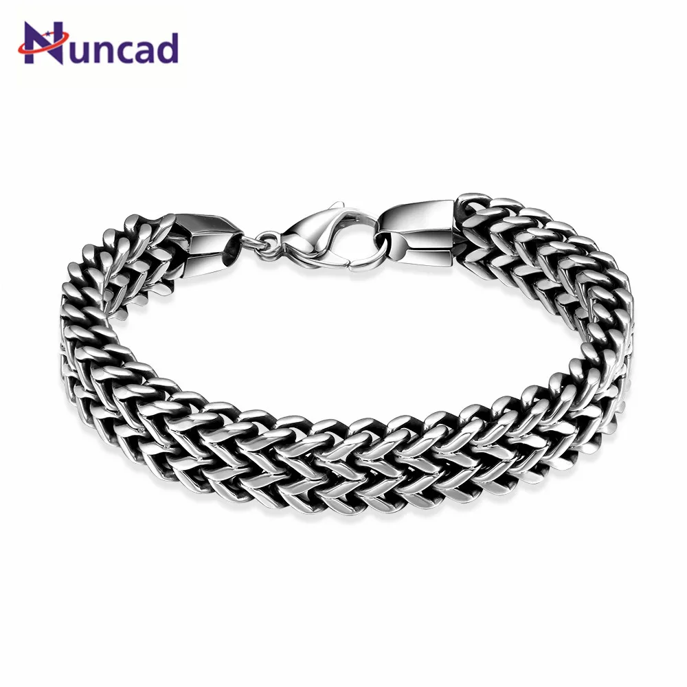 Nuncad 2017 мужские браслеты и 5*12 мм 316L нержавеющая сталь браслет на запястье ручная