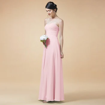 

Fanco Chiffon Summer Dress Women Sexy Strapless Long Party Dress Plus Size Wedding Bridesmaids Maxi Dresses