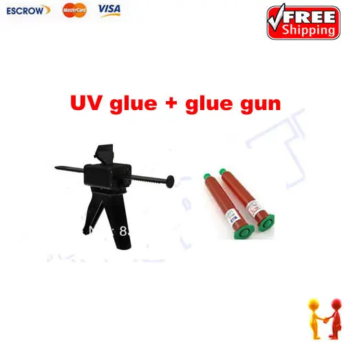 

Free shipping !! LCD touch screen separate Machine repair kit, UV Loca glue and glue gun