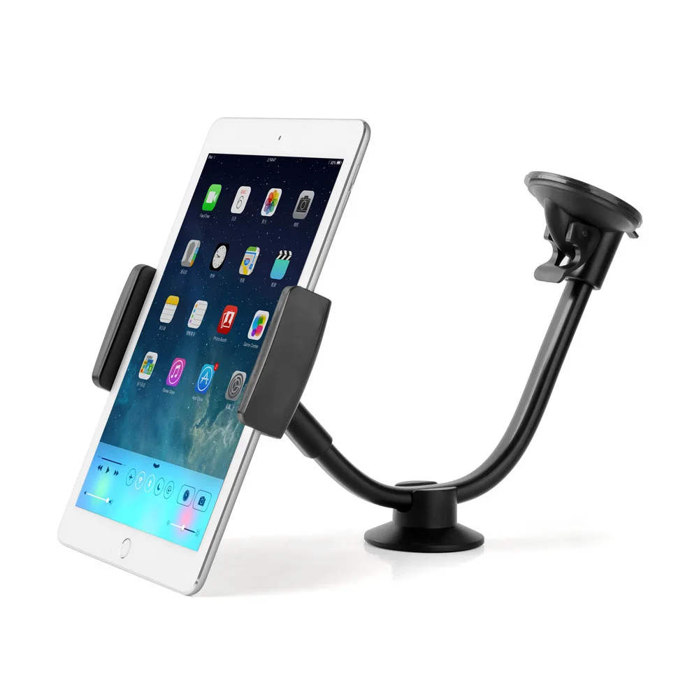 

adjustable tablet stand car holder with double strong suction cup for Ipad pro mini 3.5-5.5 inch mobile phone and 7-10'' pad pc