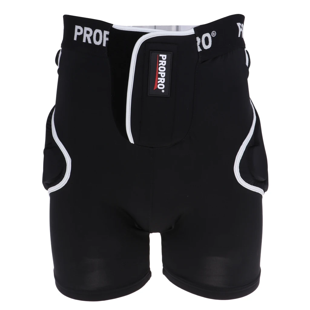 Ski Hip Butt Padded Short Pants Protective Gear Guard Impact Shorts for Skiing Skating Snowboard Black for Women Men