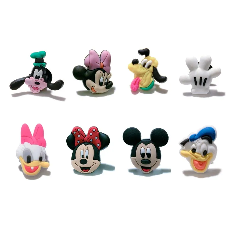 

Novelty 16PCS Mickey Minnie PVC Shoe Charms Cartoon Shoe Buckles Accessories Fit Bands Bracelets Croc JIBZ Kids Party Gift