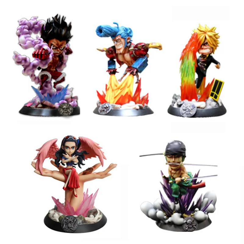 

Anime ONE PIECE The Straw Hat Pirates PT Series Monkey D. Luffy Zoro Sanji Nico Robin Franky PVC Action Figure Collection Toys