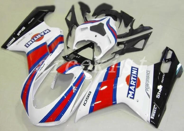 

3Gifts New ABS Motorcycle Fairings Kit Fit for DUCATI 848 1098 1198 1098R Fairing Bodywork Fairing Set custom red blue nice