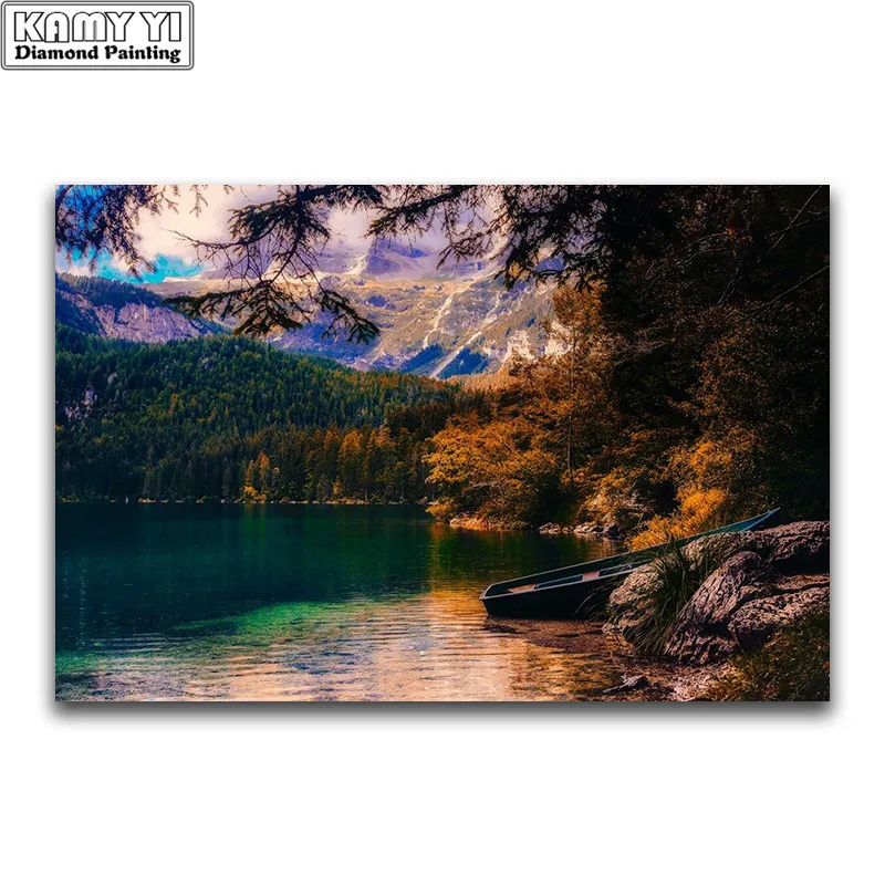 

5D DIY Full Square Diamond Painting Cross Stitch "Seaside breaking ship" 3D Diamond Embroidery Rhinestone Mosaic Home Decor Gift