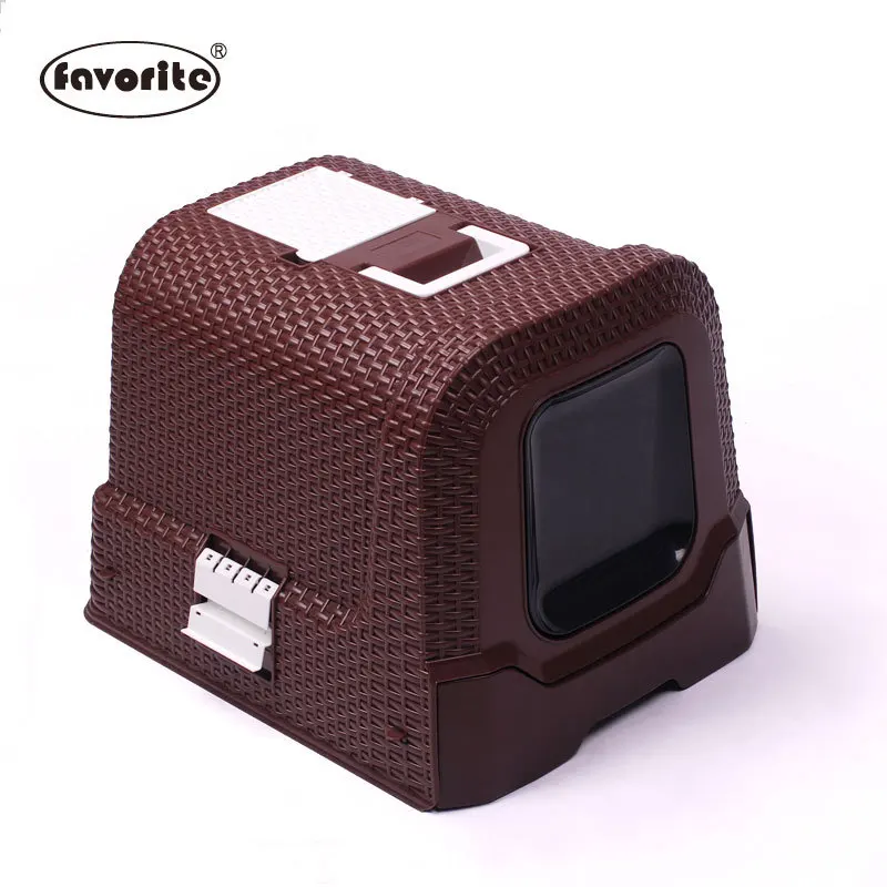 

Pet cat fully enclosed cat toilet, cat litter basin large space cat potty