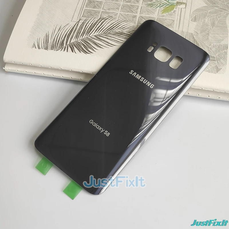 Для SAMSUNG Galaxy S8 G950 + S8Plus G955 Задняя крышка батареи Дверь стеклянная Корпус чехол