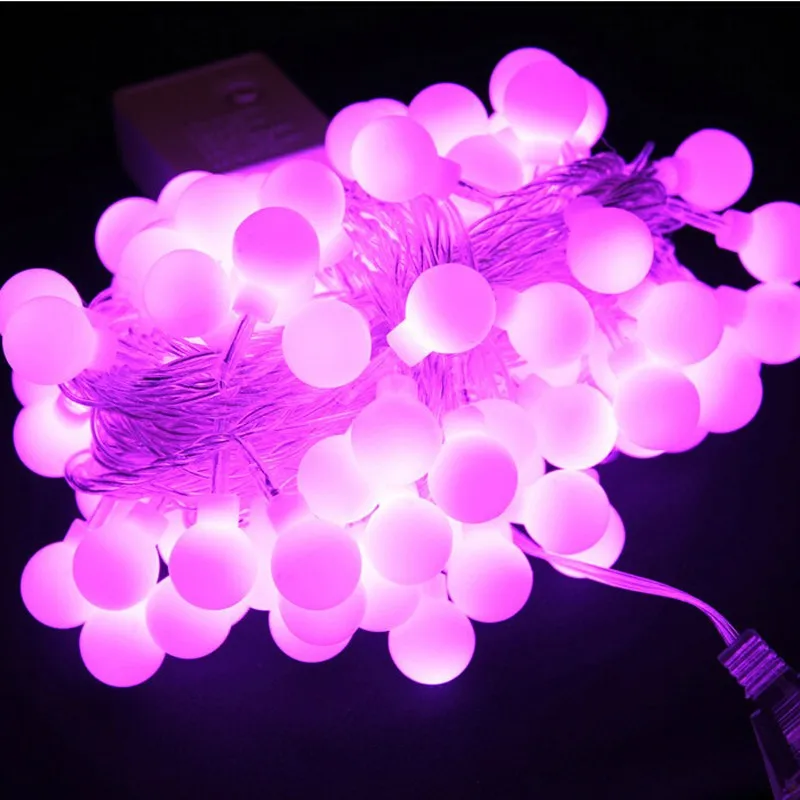 

10m 100LED Christmas led ball lamp 220V Colorful Garland LED strip ball string Xmas holiday lighting festas wedding decoration
