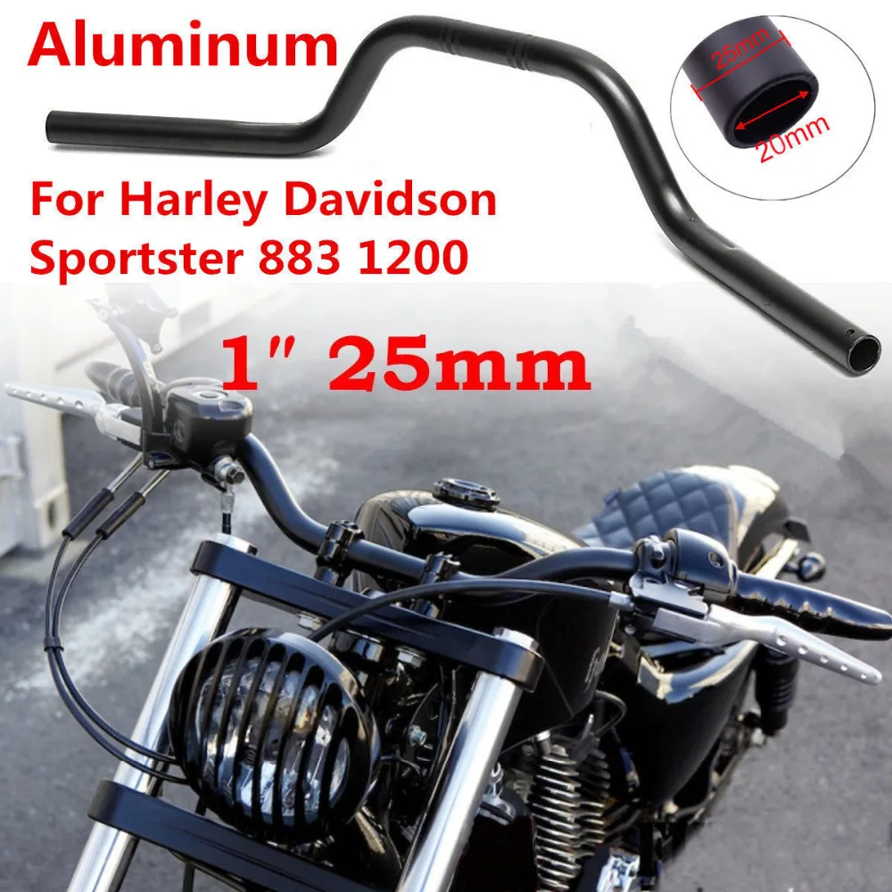 " 25 мм мотоциклетный матовый/глянцевый черный/Хромированный руль 29,5" в ширину для Harley Sportster XL883 1200 Chopper Bobber на заказ