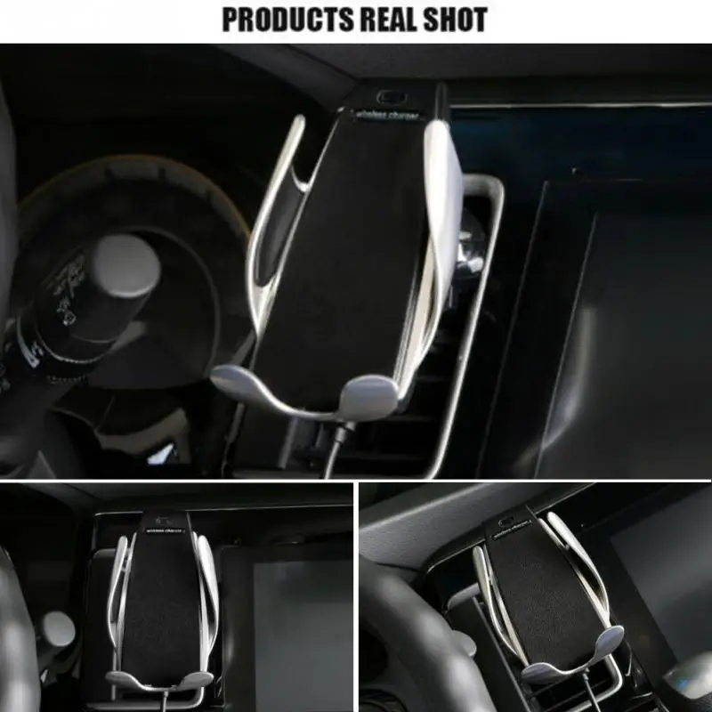  Smart Sensor Car Wireless Charger S5 stand by QC Qi 10W Fast Charging Intelligent Infrared Wirless 