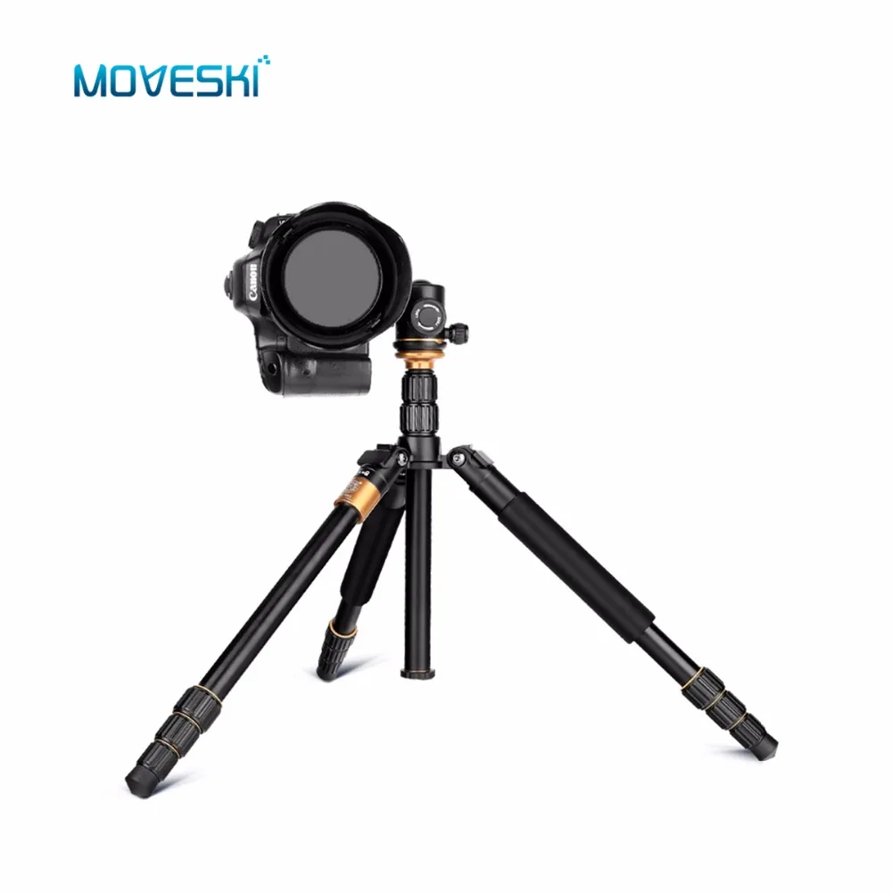 Moveski Q999S Travel Camera Tripod Monopod 1440mm Aluminum Professional Camera 36cm with Ball head
