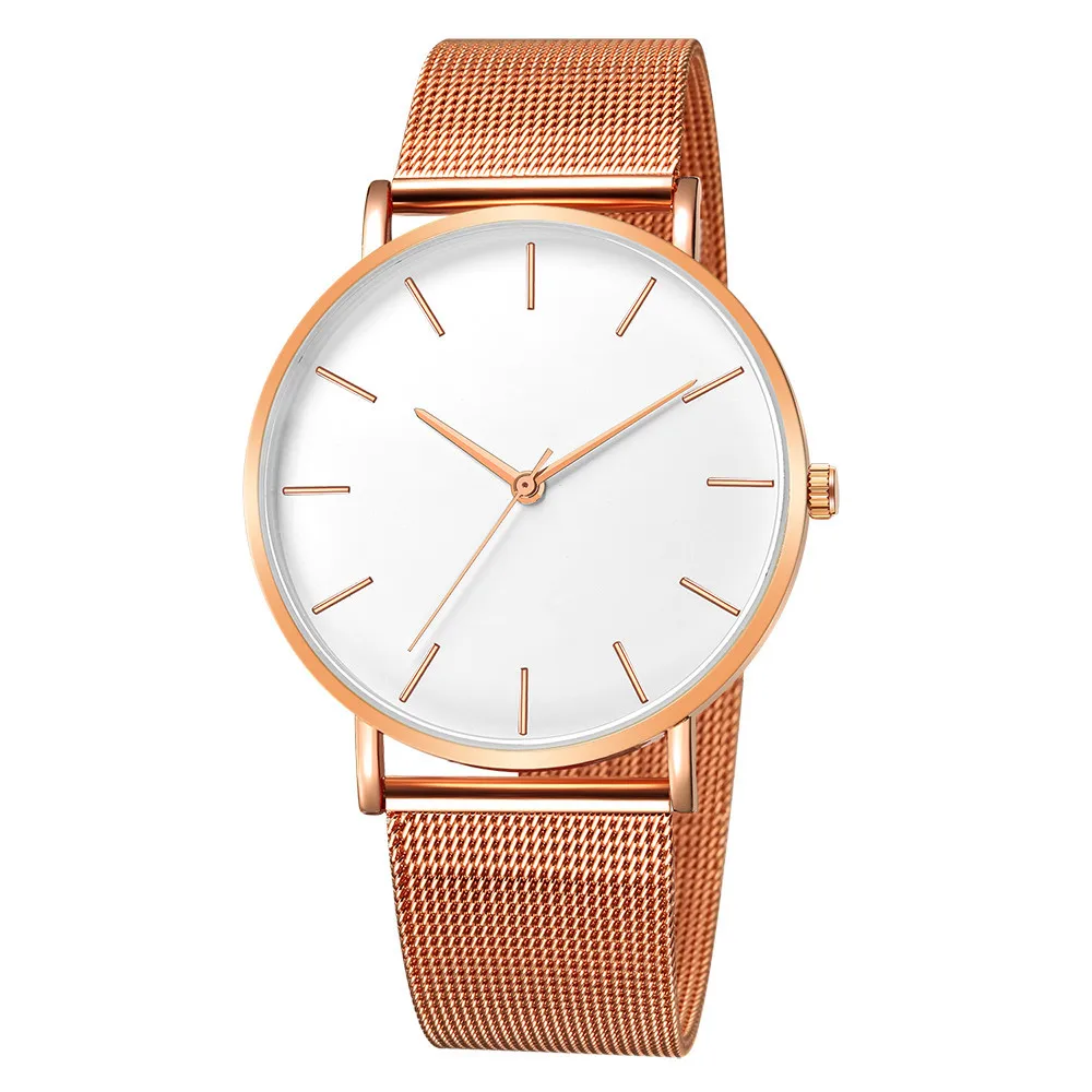 Мужские и женские Модные Аналоговые кварцевые наручные часы с ремешком из нержавеющей стали, роскошные простые Стильные дизайнерские часы-браслет, женские часы