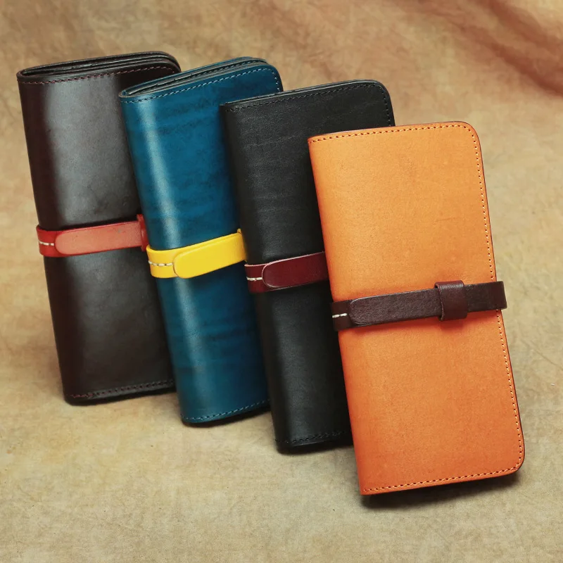 

2019 women vintage genuine leather long purse classic wallet for women ladies money clips wallets cowhide fashion fashion oil