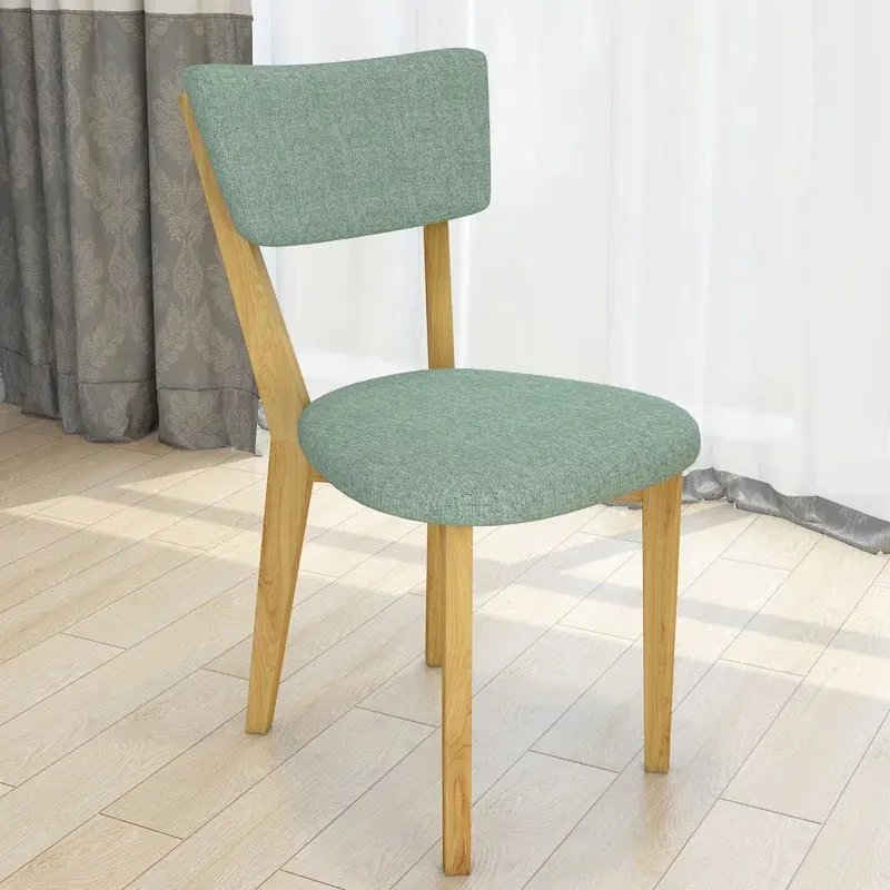 

Solid wood chair back home cloth armchair modern simple folding computer chair restaurant chair